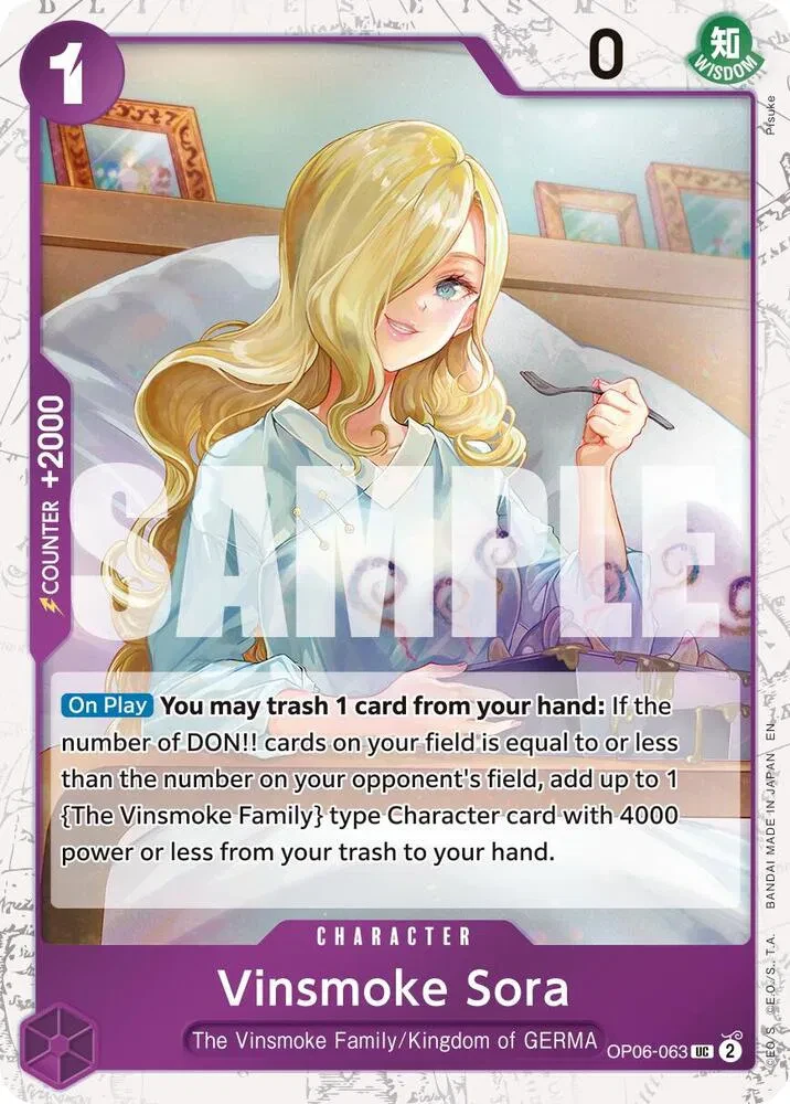 Vinsmoke Sora (Pirate Foil) - Premium Booster -The Best- Vol. 2 - OP06-063 - Foil - card