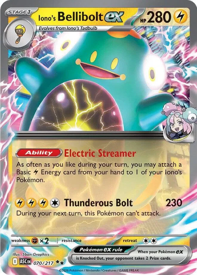 Iono's Bellibolt ex - Ascended Heroes - 070/217 - Holofoil - card