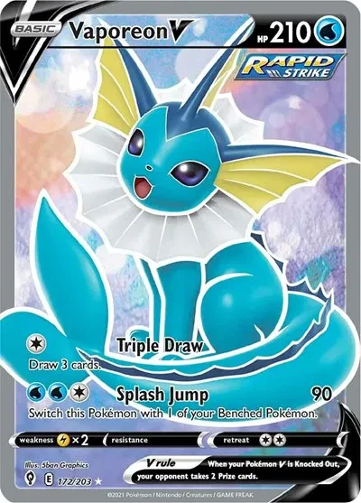 Vaporeon V (Full Art) - Evolving Skies - 172/203 - Holofoil - card