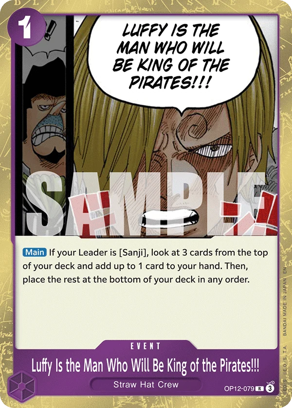 Luffy Is the Man Who Will Be King of the Pirates!!! - Legacy of the Master - OP12-079 - Foil - card