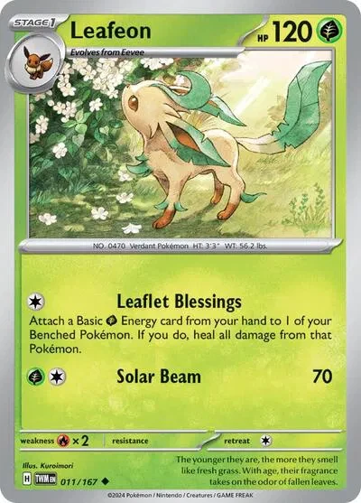 Leafeon - Twilight Masquerade - 011/167 - card