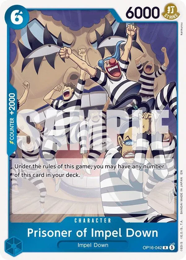 Prisoner of Impel Down - The Time of Battle - OP16-042 - Foil - card