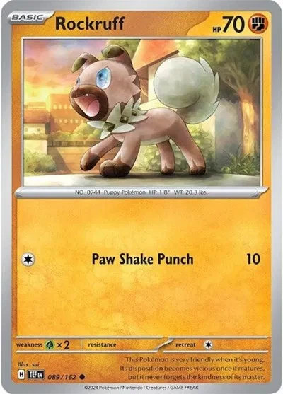 Rockruff - Temporal Forces - 089/162 - card