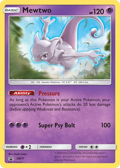 Mewtwo - Sun & Moon Promo - SM77 - Holofoil - card