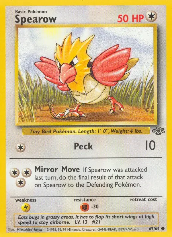 Spearow - Jungle - 62 - Unlimited - card