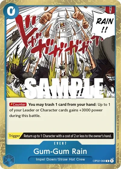 Gum-Gum Rain - Paramount War - OP02-068 - Foil - card