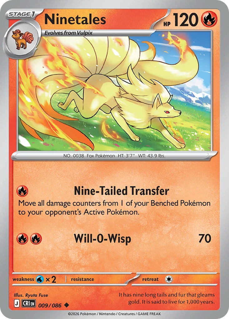 Ninetales - Chaos Rising - 009/086 - card