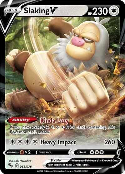 Slaking V - Pokemon Go - 058/078 - Holofoil - card