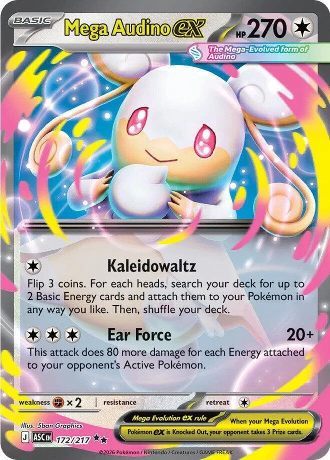 Mega Audino ex - Ascended Heroes - 172/217 - Holofoil - card