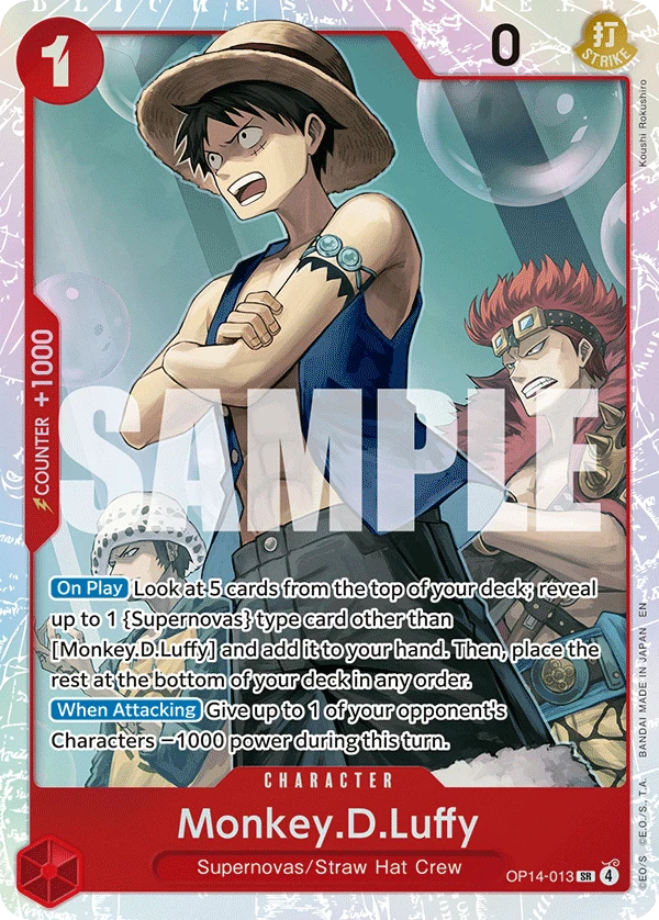 Monkey.D.Luffy - The Azure Sea's Seven - OP14-013 - Foil - card