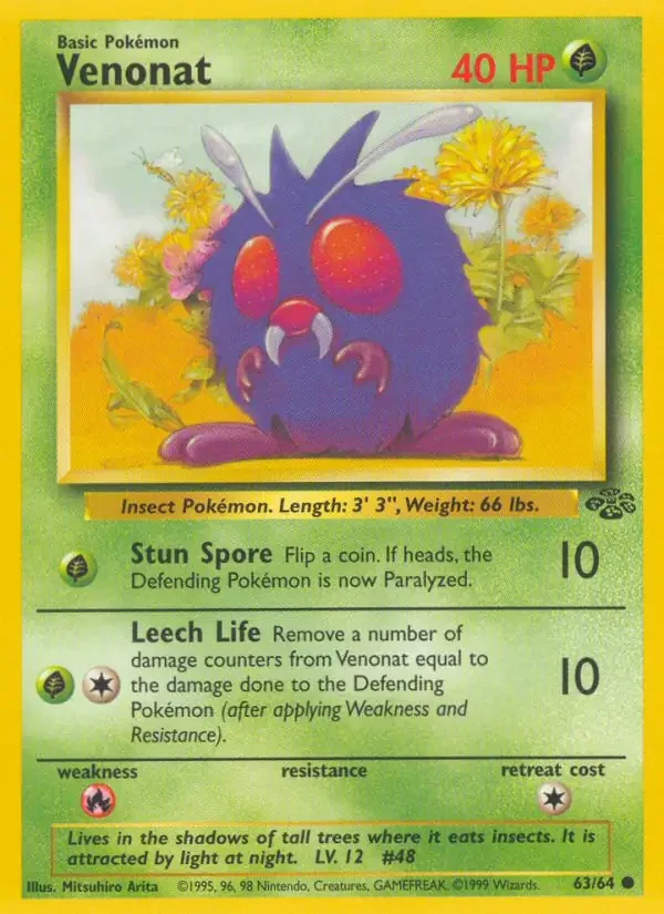 Venonat - Jungle - 63 - Unlimited - card