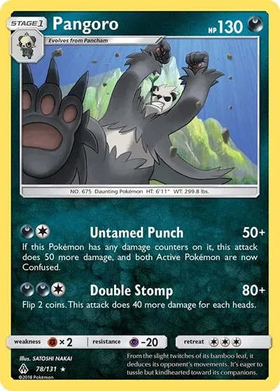 Pangoro - Forbidden Light - 78 - card
