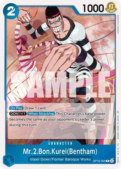Mr.2.Bon.Kurei(Bentham) (055) - The Time of Battle - OP16-055 - Foil - card