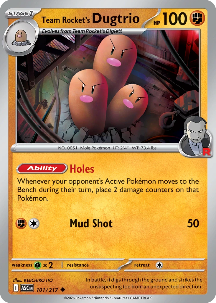 Team Rocket's Dugtrio - Ascended Heroes - 101/217 - card