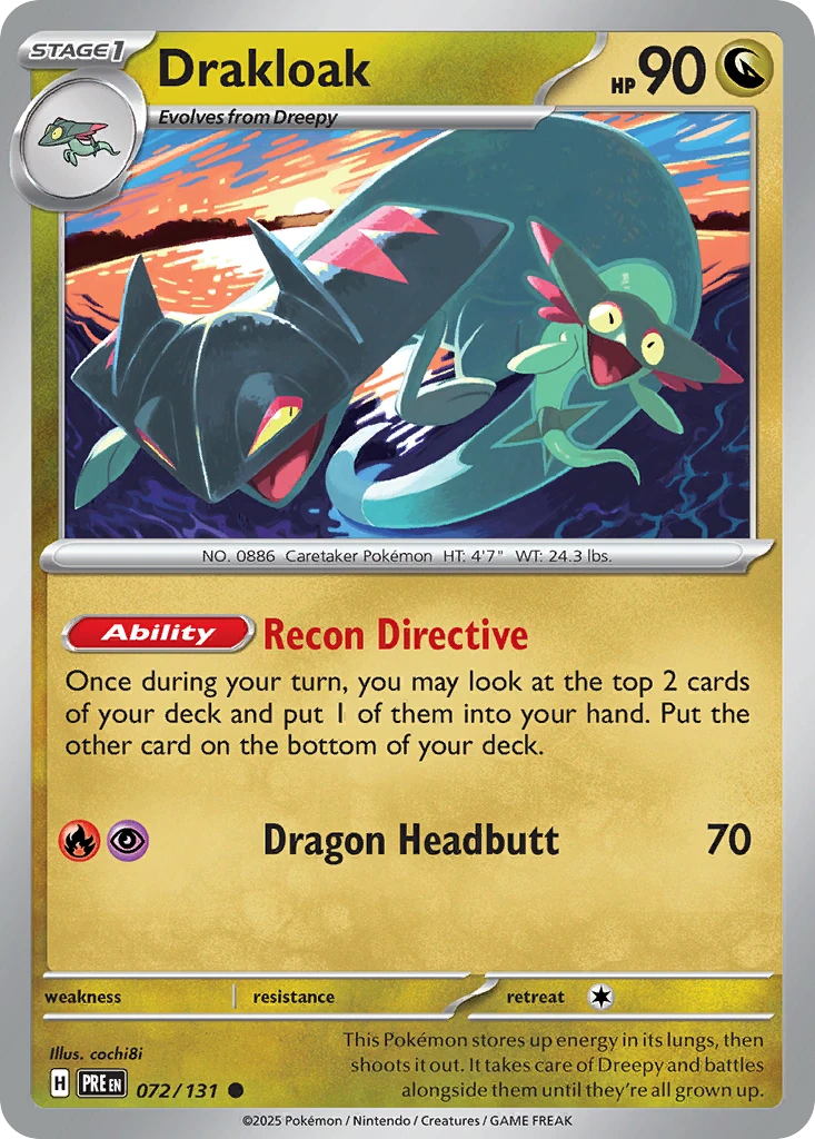 Drakloak - Prismatic Evolutions - 072/131 - Reverse Holofoil - card