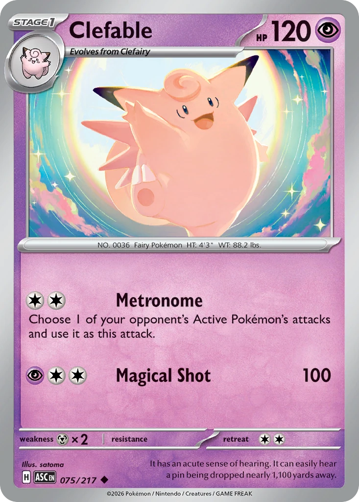 Clefable - Ascended Heroes - 075/217 - card