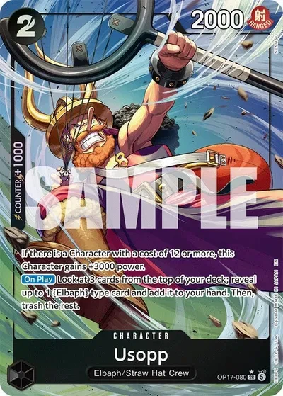 Usopp (Alternate Art) - The World's Strongest Warriors - OP17-080 - Foil - card