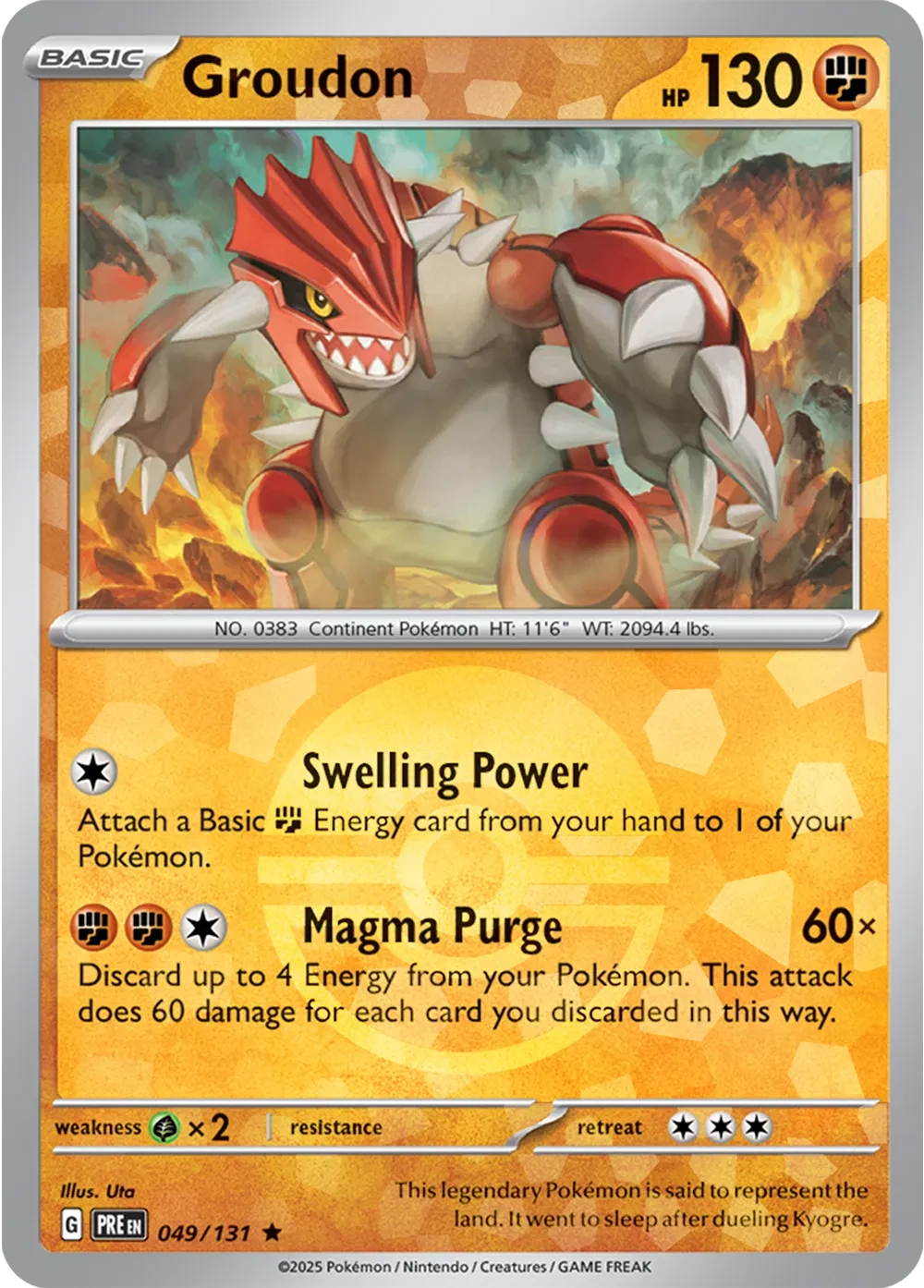 Groudon (Poke Ball Pattern) - Prismatic Evolutions - 049/131 - Holofoil - card