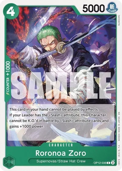 Roronoa Zoro (036) - Legacy of the Master - OP12-036 - card