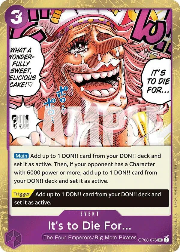 It's to Die For (Pirate Foil) - Premium Booster -The Best- Vol. 2 - OP08-076 - Foil - card