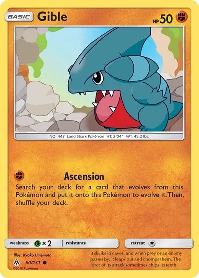 Gible - Forbidden Light - 60 - card