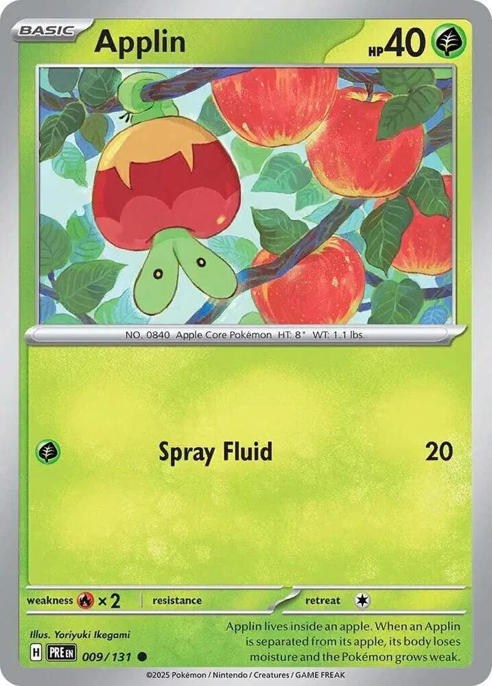 Applin - Prismatic Evolutions - 009/131 - Reverse Holofoil - card