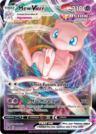 Mew VMAX - Fusion Strike - 114/264 - Holofoil - card
