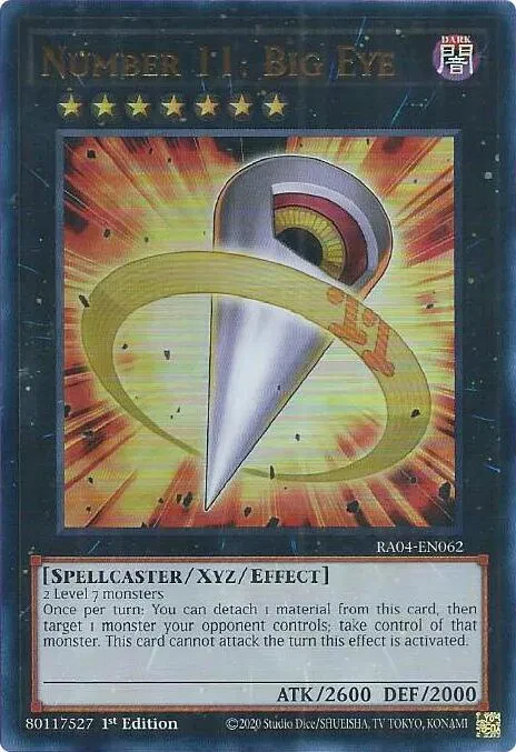 Number 11: Big Eye (UR) - Quarter Century Stampede - RA04-EN062 - 1st Edition - card