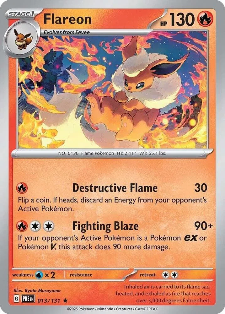 Flareon - Prismatic Evolutions - 013/131 - Holofoil - card