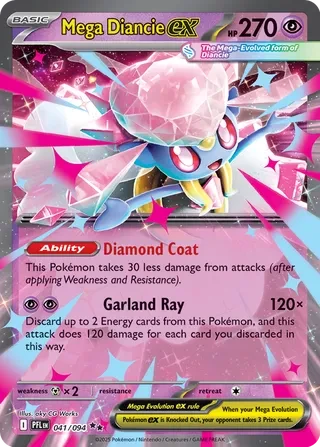 Mega Diancie ex - Phantasmal Flames - 041/094 - Holofoil - card