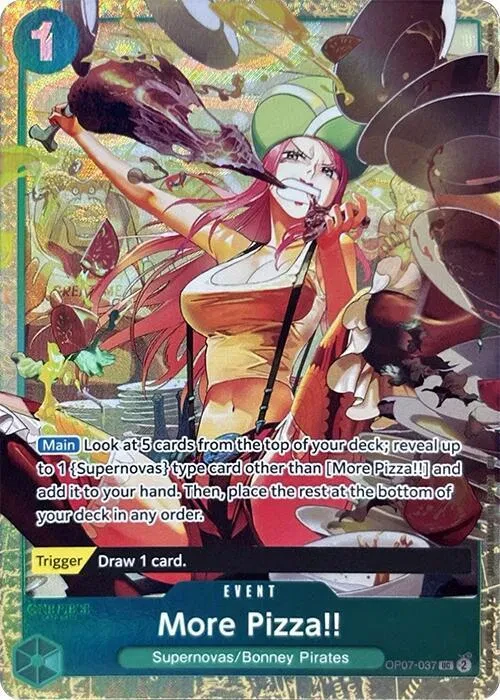 More Pizza!! (Premium Card Collection -Best Selection Vol. 4-) - One Piece Promotion Cards - OP07-037 - Foil - card