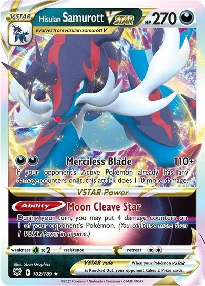 Hisuian Samurott VSTAR - Astral Radiance - 102/189 - Holofoil - card