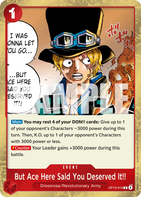 But Ace Here Said You Deserved It!! - Carrying On His Will - OP13-019 - Foil - card