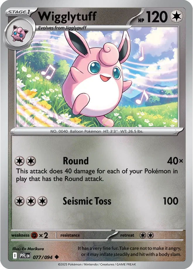 Wigglytuff - Phantasmal Flames - 077/094 - Reverse Holofoil - card
