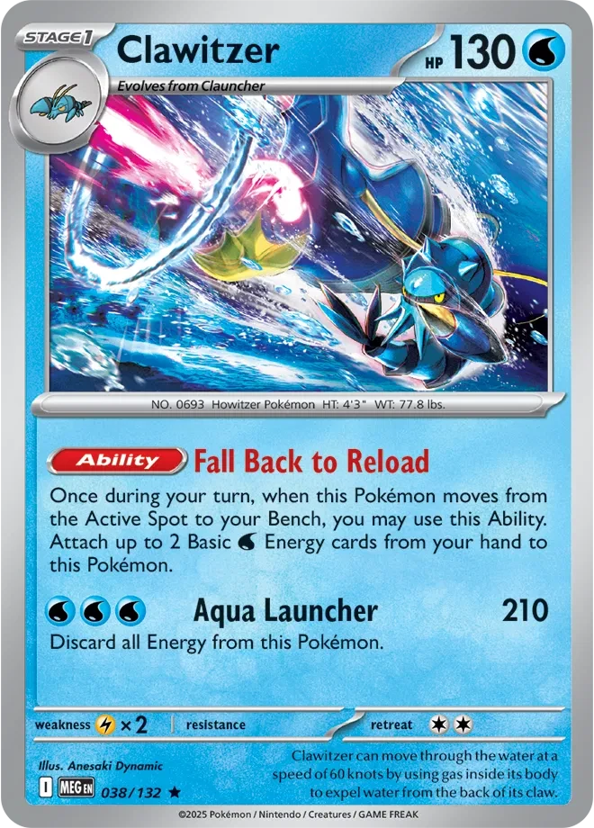 Clawitzer - Mega Evolution - 038/132 - Holofoil - card