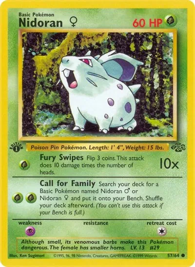 Nidoran F - Jungle - 57 - Unlimited - card
