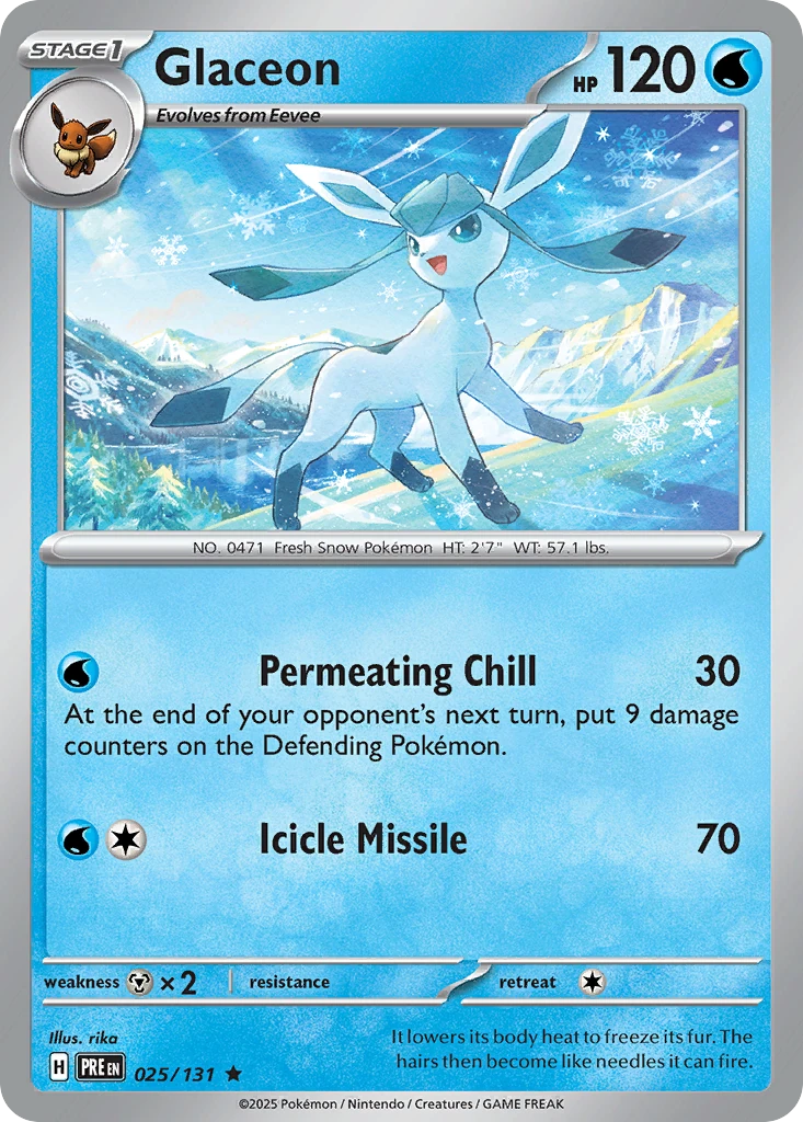 Glaceon - Prismatic Evolutions - 025/131 - Holofoil - card