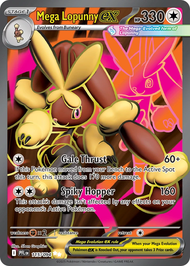 Mega Lopunny ex - Phantasmal Flames - 115/094 - Holofoil - card