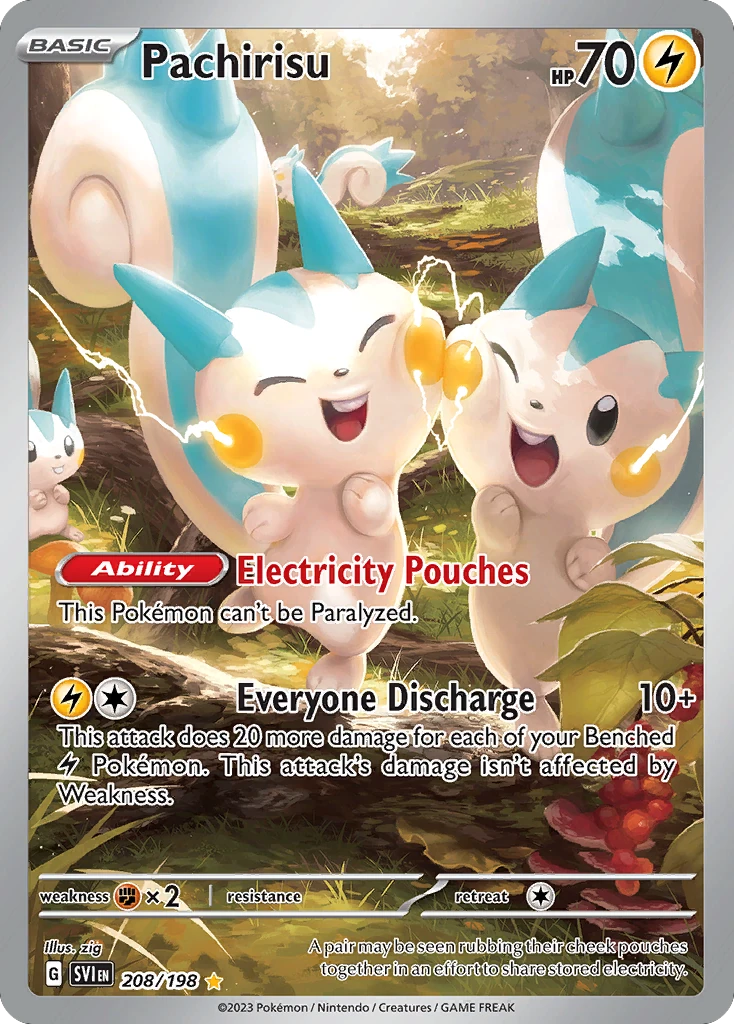 Pachirisu - Scarlet & Violet Base Set - 208/198 - Holofoil - card