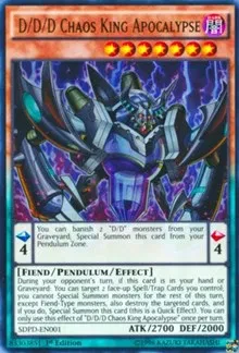 D/D/D Chaos King Apocalypse - Structure Deck: Pendulum Domination - SDPD-EN001 - 1st Edition - card