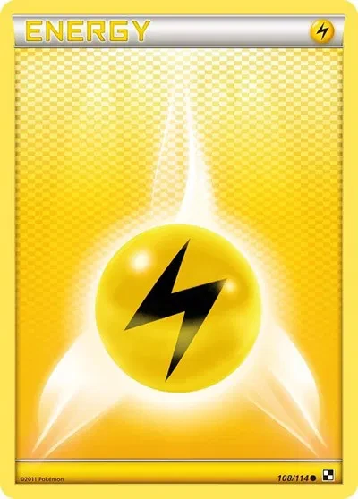 Lightning Energy - Black and White - 108 - card