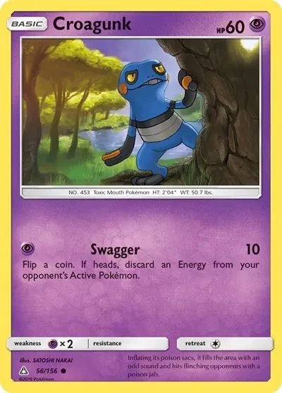 Croagunk - Ultra Prism - 56/156 - Reverse Holofoil - card