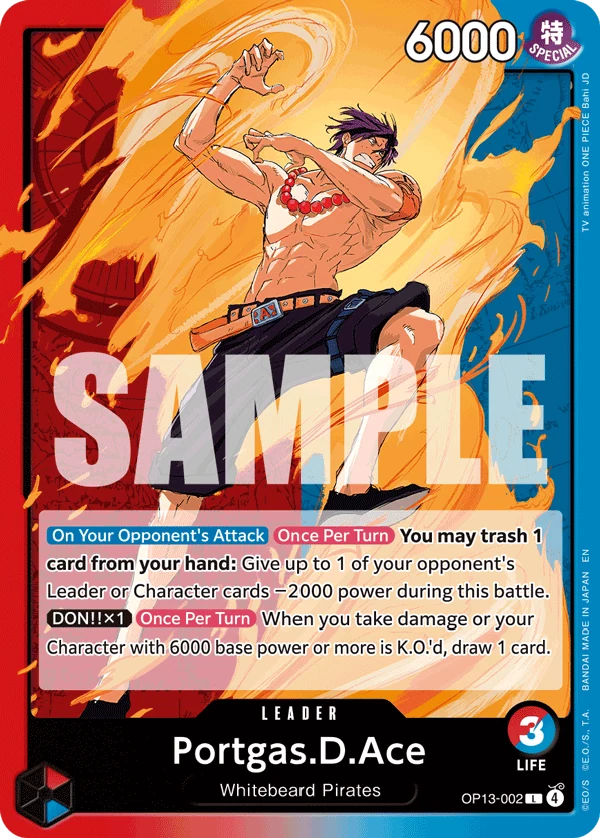 Portgas.D.Ace (002) - Carrying On His Will - OP13-002 - card