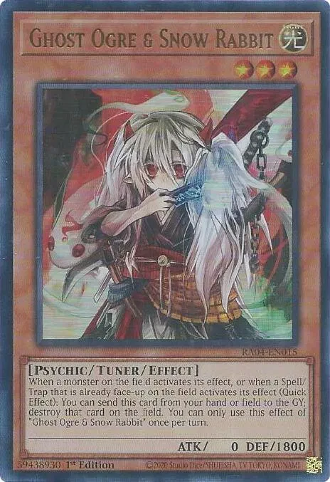 Ghost Ogre & Snow Rabbit (UR) - Quarter Century Stampede - RA04-EN015 - 1st Edition - card