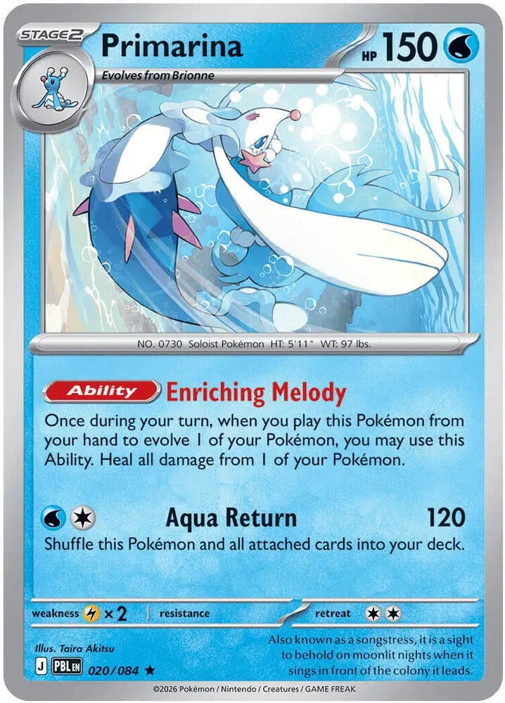 Primarina - Pitch Black - 020/084 - Holofoil - card