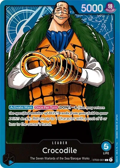 Crocodile (001) - Starter Deck 3: The Seven Warlords of The Sea - ST03-001 - Foil - card