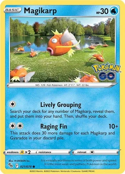 Magikarp - Pokemon Go - 021/078 - Reverse Holofoil - card
