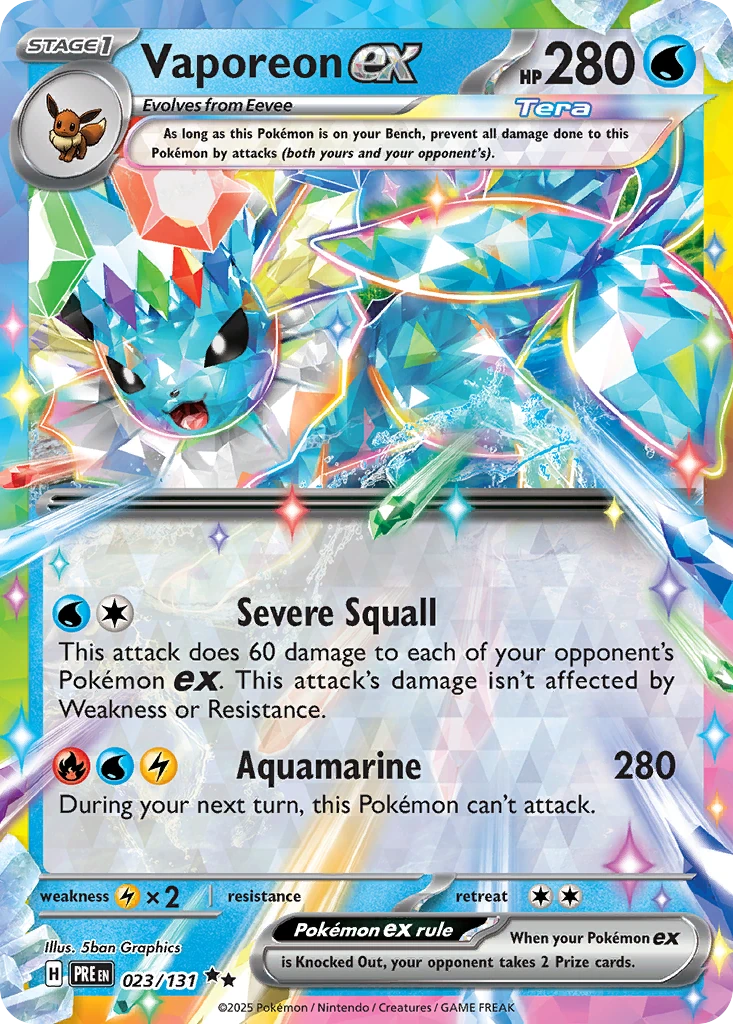 Vaporeon ex - Prismatic Evolutions - 023/131 - Holofoil - card