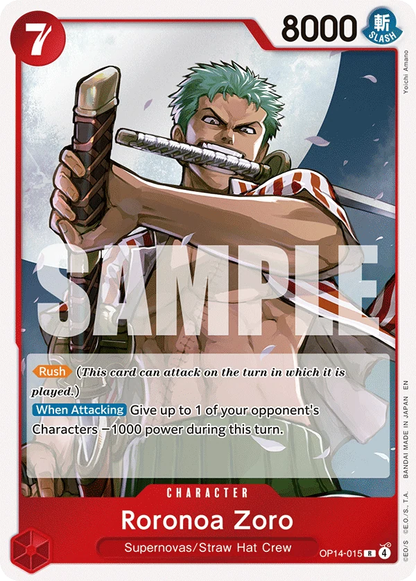 Roronoa Zoro - OP14-015 - The Azure Sea's Seven - Foil - card