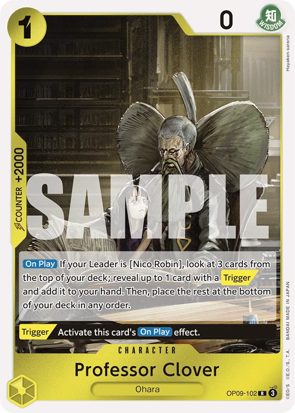 Professor Clover - Emperors in the New World - OP09-102 - Foil - card